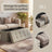 Storage Ottoman Bench - MDF and Linen-Look Fabric - Camel Brown