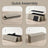 Storage Ottoman Bench - MDF and Linen-Look Fabric - Camel Brown