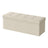Storage Ottoman Bench - MDF and Linen-Look Fabric - White