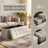 Storage Ottoman Bench - MDF and Linen-Look Fabric - White