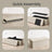 Storage Ottoman Bench - MDF and Linen-Look Fabric