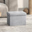 Foldable Storage Ottoman - Fabric - Dark Grey - Cube Foot Rest with 130 kg Capacity