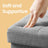 Foldable Storage Ottoman - Fabric - Dark Grey - Cube Foot Rest with 130 kg Capacity