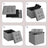 Footstool - 43L - Linen Fabric - Folding Design