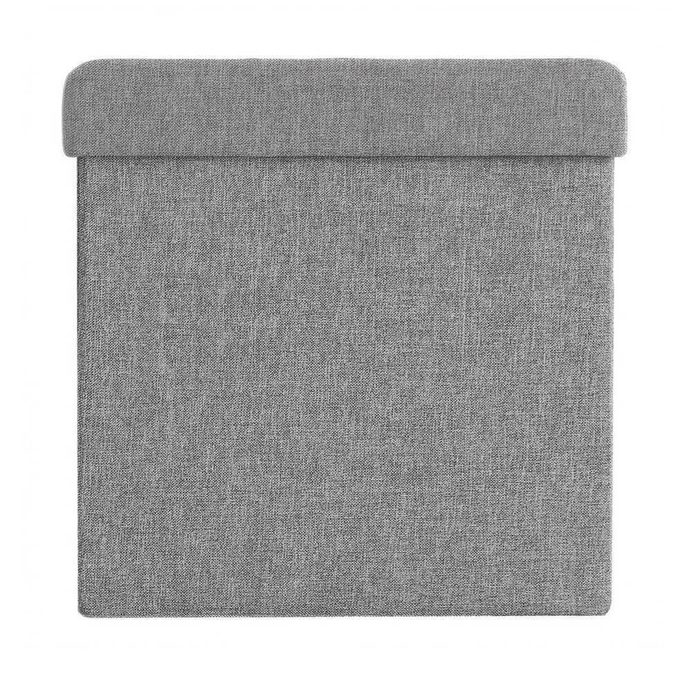 Footstool - 43L - Linen Fabric - Folding Design