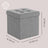 Footstool - 43L - Linen Fabric - Folding Design