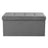 Storage Ottoman Bench - Fire Safety Linen Fabric - Dark Grey