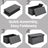 Storage Ottoman Bench - Fire Safety Linen Fabric - Dark Grey