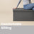 Storage Ottoman Bench - Fire Safety Linen Fabric - Dark Grey