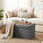 Storage Ottoman Bench - Fire Safety Linen Fabric - Dark Grey