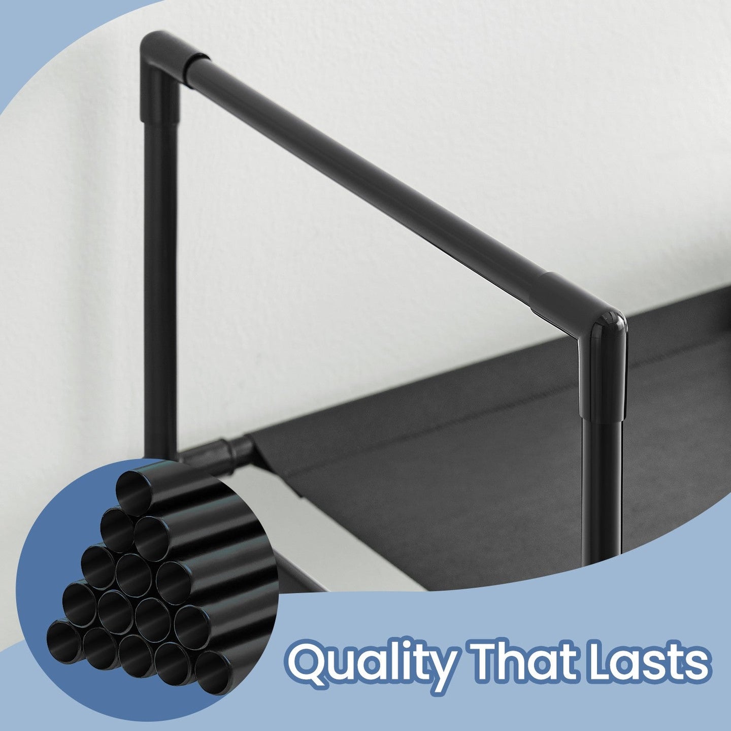 Shoe Rack - Metal Frame - Black