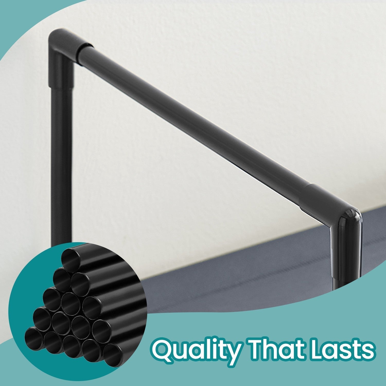 Shoe Rack - Metal Frame - Black