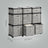 Cube Storage Shelf - Wood - Heather Grey - 9-Drawer Organizer for Living Room and Bedroom