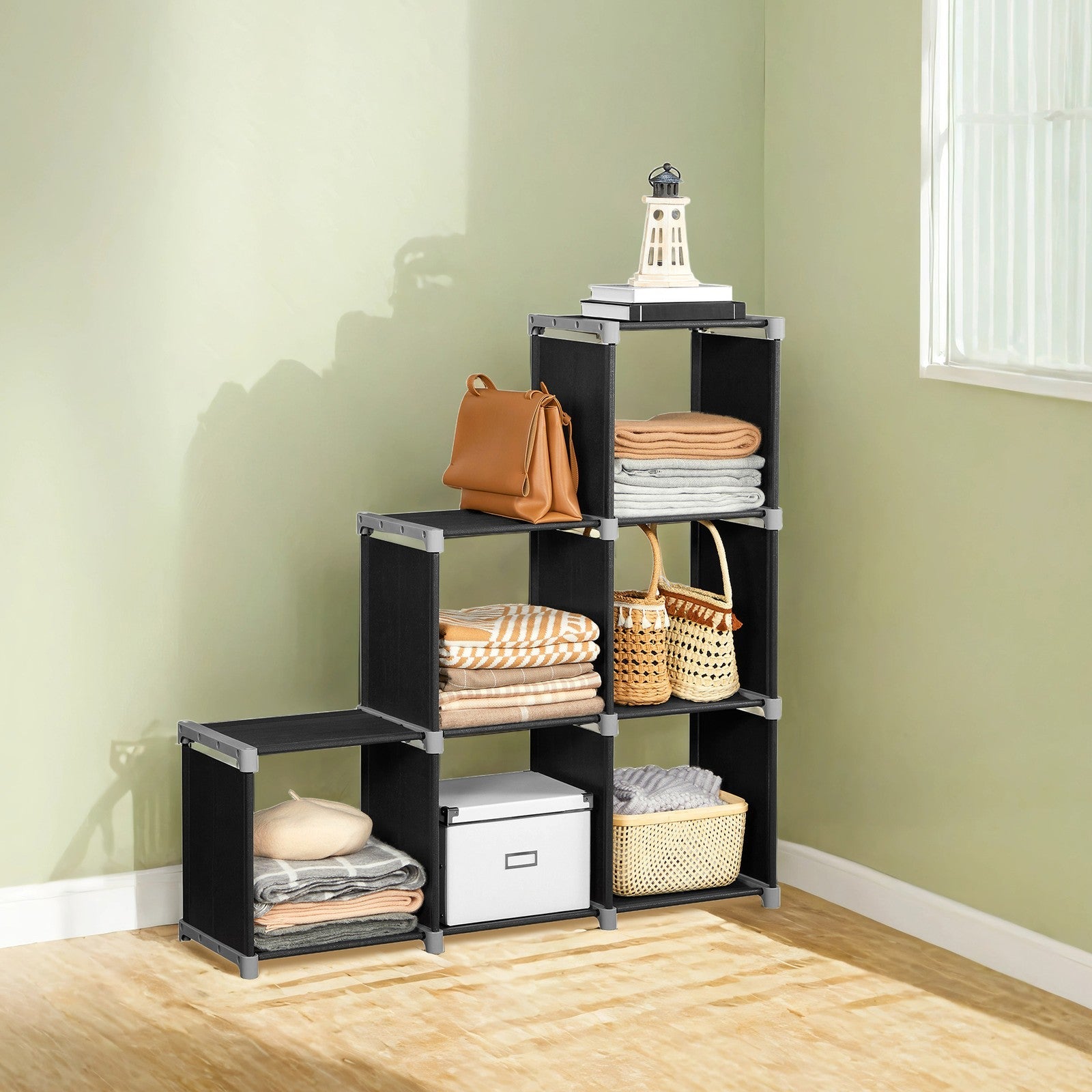 6-Cube Bookcase - 105L - Non-Woven Fabric - Maximum Load 48kg