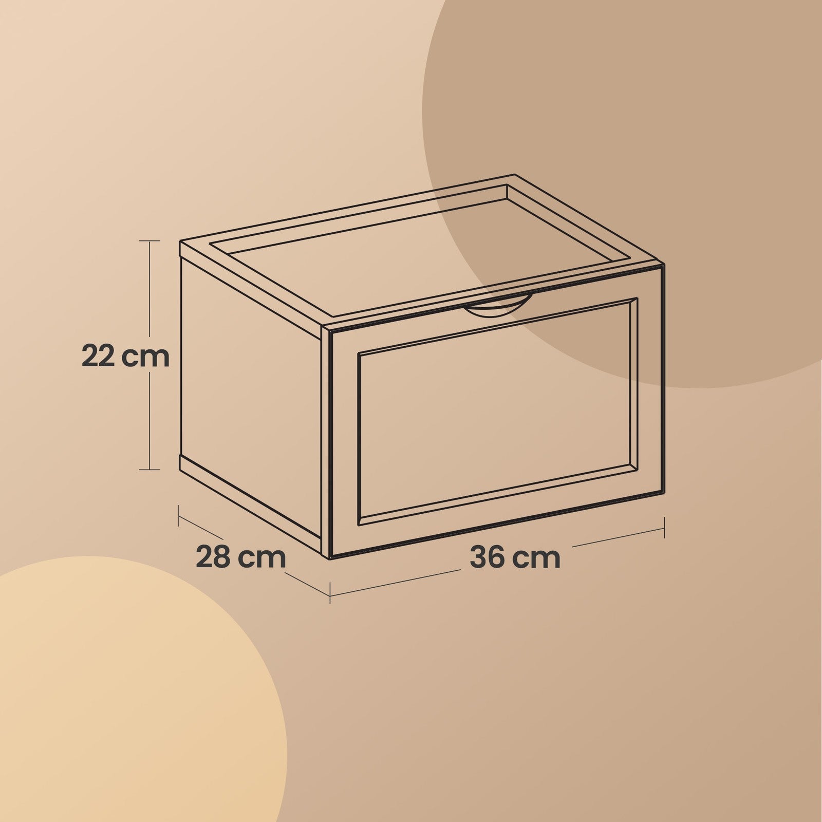 Pack of 3 Shoe Boxes - PP Body and PS Front Door - Transparent