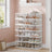 Shoe Storage Organizer Set - Fits Up to US Size 13 - Transparent - Stackable and Foldable