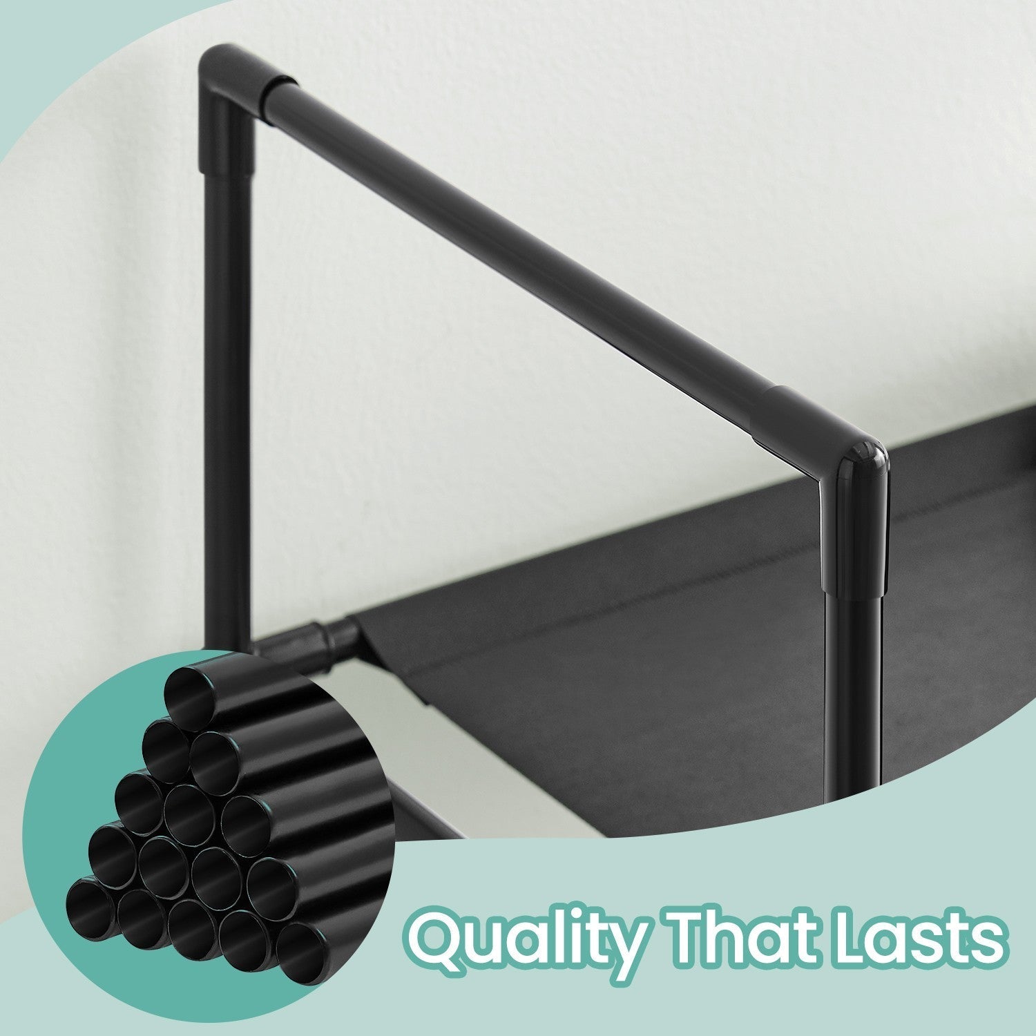 Shoe Rack - Metal Frame - Black - 10-Tier Space-Saving Shoe Storage Organizer