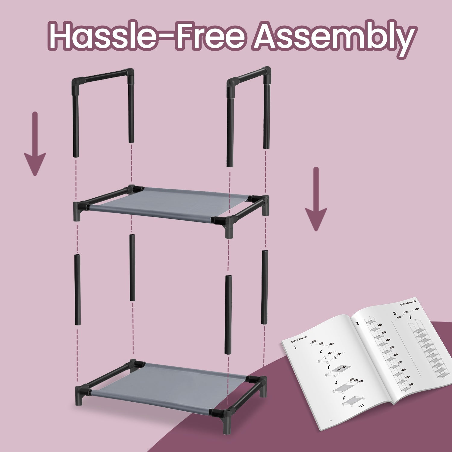Shoe Rack - Metal Frame - Black - 10-Tier Space-Saving Shoe Storage Organizer