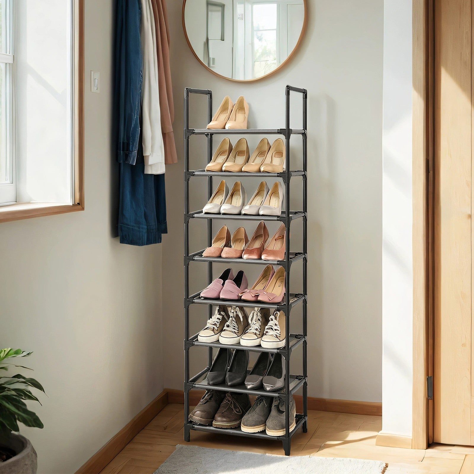 Shoe Rack - 8-Tier - Iron - Lightweight Design