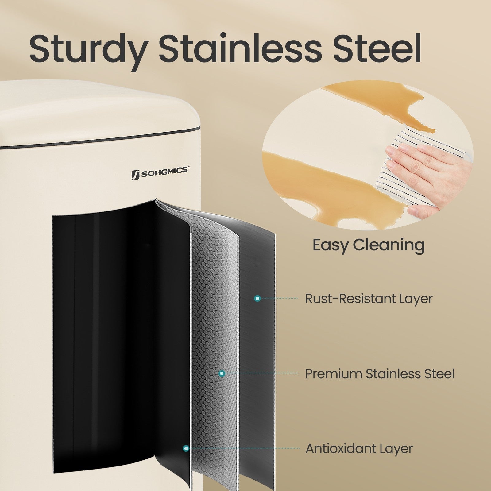 Pedal Bin - Stainless Steel - Silver - 30L Capacity with Soft Close Lid
