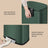 Pedal Rubbish Bin - Stainless Steel - Green - 30 Litre Capacity with Soft-Close Lid and Inner Bucket