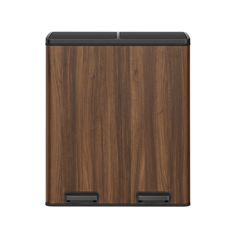 Slim Pedal Bin - Steel - Silver - 10L Capacity with Removable Inner Bucket and Slow Close Feature