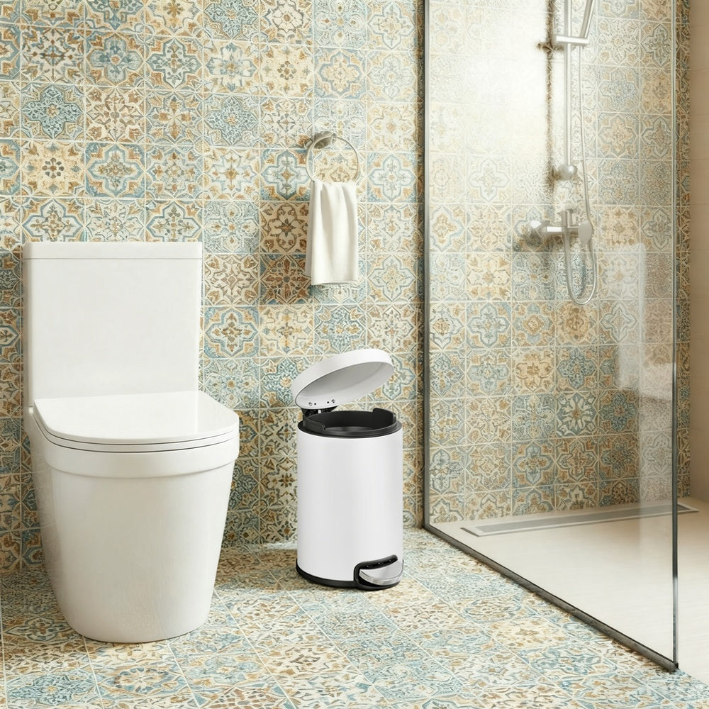 Small Trash Bin - 3L - Steel - Pedal Operated