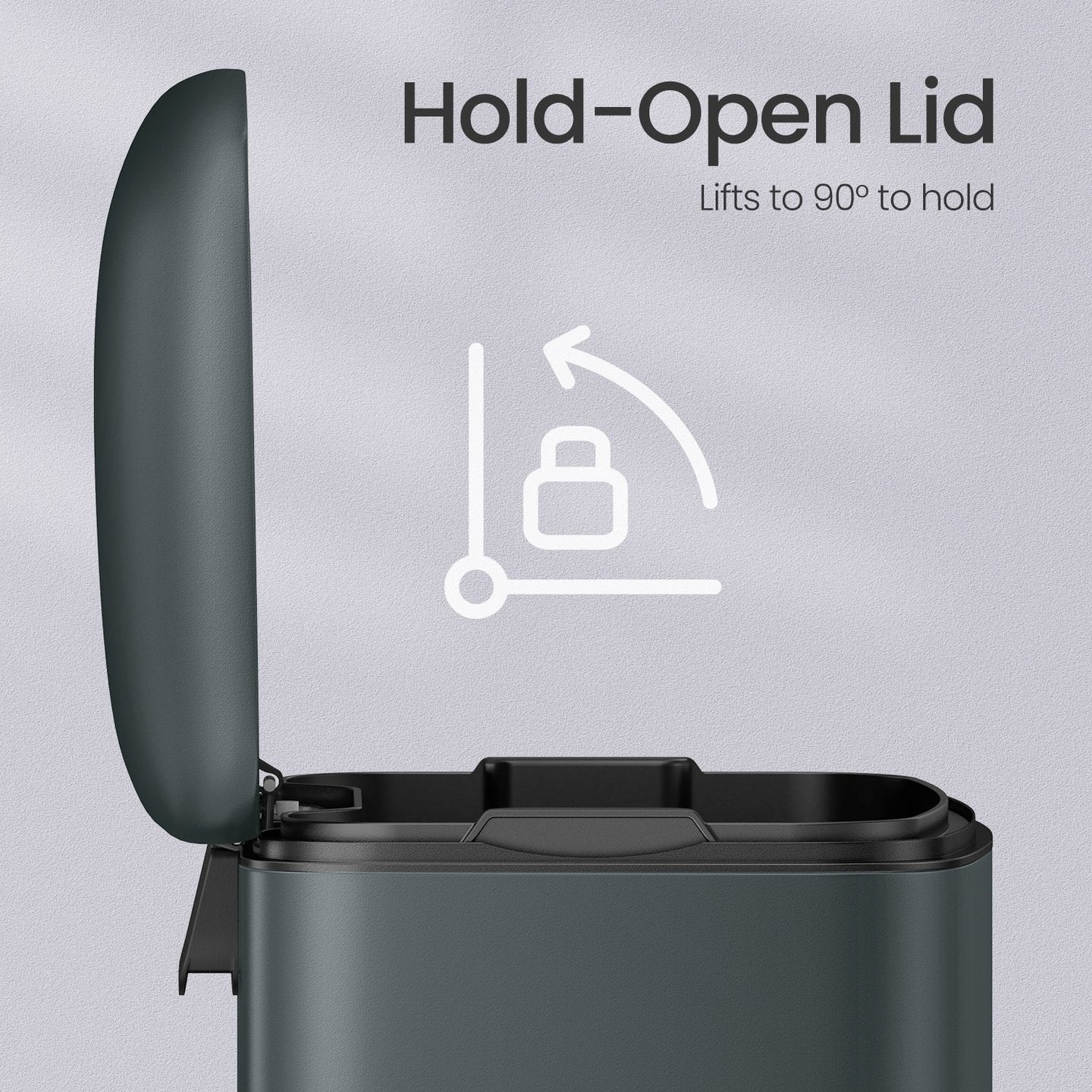 Kitchen Trash Can - 30L - Stainless Steel - Soft Close Lid
