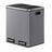 Double Compartment Pedal Trash Can - Steel Bin and Plastic Inner Bucket - Grey