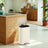 Pedal Rubbish Bin - Stainless Steel - Beige - Soft-Close Lid with Inner Bucket