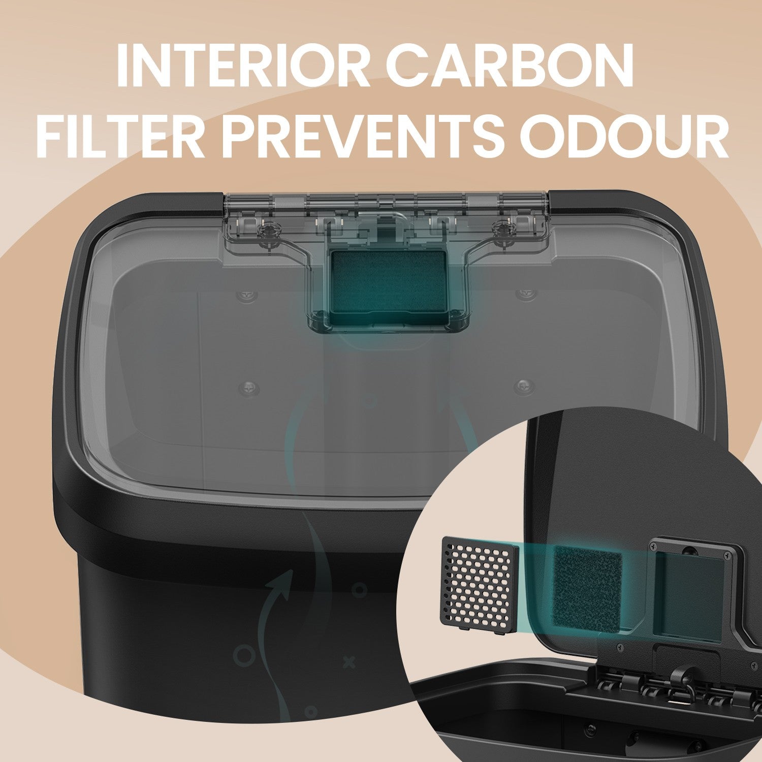 Large Metal Pedal Rubbish Bin - 68L Capacity with Lid - Black