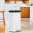 Pedal Bin - 68L Capacity with Lid - Metal - Silver
