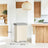 Tall Kitchen Trash Can - Stainless Steel - Silver - 50 L with Stay-Open Lid and Step-on Pedal