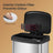 Large Stainless Steel Pedal Bin - Stainless Steel and Plastic - Silver
