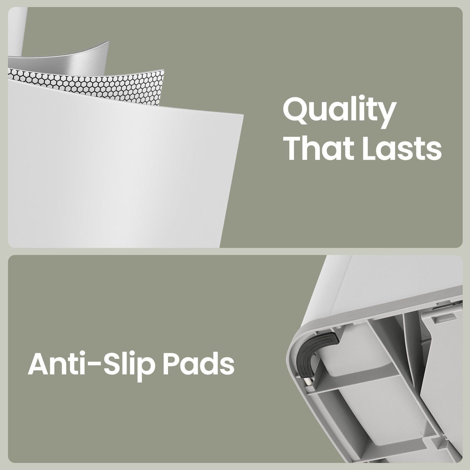 Pedal Bin - 50L Capacity with Lid - Metal - Silver
