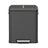 2-Compartment Kitchen Waste Separation Bin - Steel and Plastic - Black
