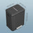 2-Compartment Kitchen Waste Separation Bin - Steel and Plastic - Black