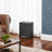 2-Compartment Kitchen Waste Separation Bin - Steel and Plastic - Black