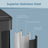 2-Compartment Kitchen Waste Separation Bin - Steel and Plastic - Black