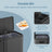 2-Compartment Kitchen Waste Separation Bin - Steel and Plastic - Black