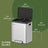Double Kitchen Bin - Steel - Metallic Silver - Soft-Close Lid with Inner Buckets