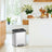 Double Kitchen Bin - Steel - Metallic Silver - Soft-Close Lid with Inner Buckets
