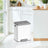 Double Kitchen Bin - Steel - Metallic Silver - Soft-Close Lid with Inner Buckets