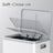 Double Kitchen Bin - Steel - Metallic Silver - Soft-Close Lid with Inner Buckets