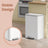 Rubbish Bin - Steel - Cloud White - 50L with Soft-Close Lid and Removable Inner Bucket