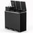 3-Compartment Recycling Bin - Stainless Steel - Fingerprint Resistant