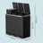 3-Compartment Recycling Bin - Stainless Steel - Fingerprint Resistant
