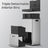 3-Compartment Kitchen Bin - Stainless Steel - Silver - Includes Carbon Filter