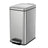 Pedal Trash Can - Steel Bin and Plastic Inner Bucket - Silver