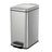 Pedal Trash Can - Steel Bin and Plastic Inner Bucket - Silver